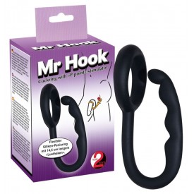 Эрекционное кольцо с анальным стимулятором Mr Hook