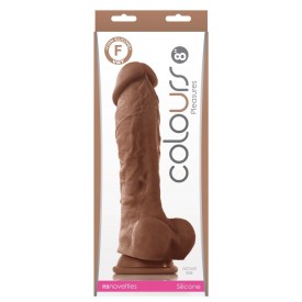 Кофейный фаллоимитатор на присоске 8 Dildo - 24,5 см.