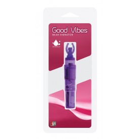 Фиолетовый клиторальный стимулятор-ракета с мишкой GOOD VIBES BEAR VIBRATOR