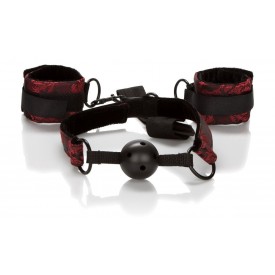 Кляп с наручниками Breathable Ball Gag With Cuffs