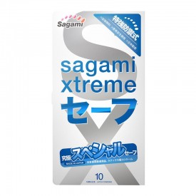 Презервативы Sagami Xtreme Ultrasafe с двойным количеством смазки - 10 шт.