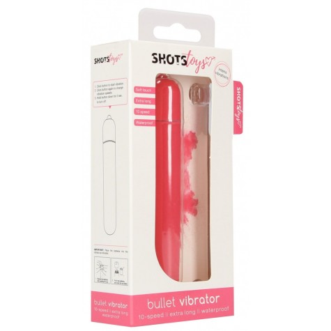 Розовая вибропуля Bullet Vibrator Extra Long - 10,5 см.